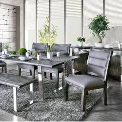 MANDY DINING TABLE Antique Gray finish