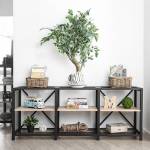 SEGOVIA 2-TIER SHELF Sand black powder coating finish