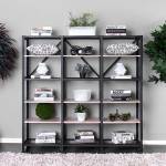 SEGOVIA 5-TIER SHELF Sand black powder coating finish