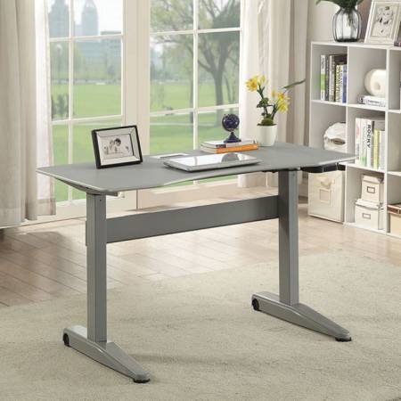 KILKEE ADJUSTABLE HT. DESK SMALL Gray finish