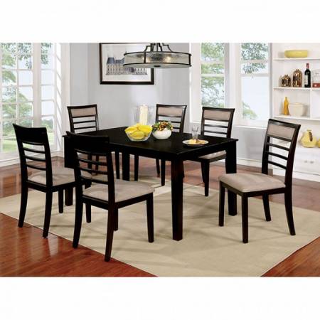 FAFNIR 7 PC. DINING TABLE SET Walnut Finish