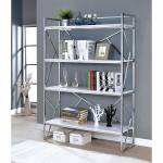 GUSTAV BOOKCASE White hight gloss & chrome finish