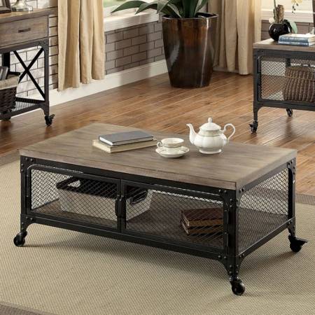 URSULA COFFEE TABLE Gray & black with white point