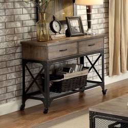 URSULA SOFA TABLE Gray & black with white point