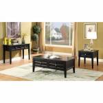 YULISA 3PC SETS SOFA/COFFEE/END TABLE Black finish