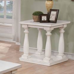 TAMMIE END TABLE Antique white finish