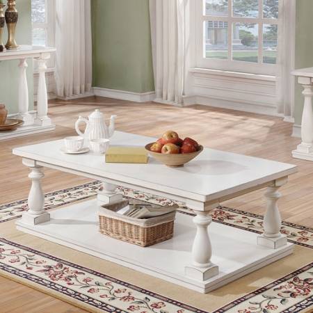 TAMMIE COFFEE TABLE Antique white finish