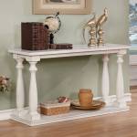 TAMMIE SOFA TABLE Antique white finish