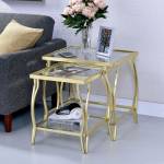 MARFA NESTING TABLE Champagne finish