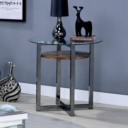 MCMURRAY END TABLE Black Chrome