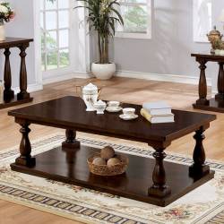 TAMMIE COFFEE TABLE Brown cherry finish