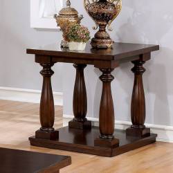 TAMMIE END TABLE Brown cherry finish
