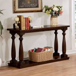 TAMMIE SOFA TABLE Brown cherry finish