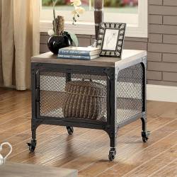 URSULA END TABLE Gray & black with white point