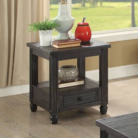 SUZETTE END TABLE Antique Black