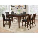 JENESSA 7PC SETS COUNTER HT. TABLE Espresso finish