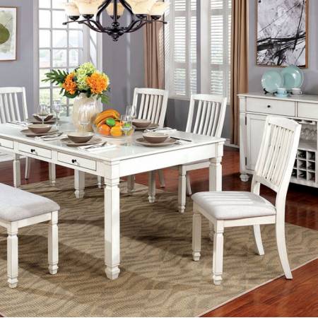 KALIYAH DINING TABLE Vintage White