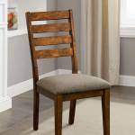 KIRSTY SIDE CHAIR Rustic Walnut finish