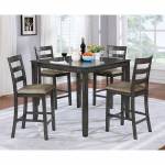 GLORIA 5 PC. COUNTER HT. TABLE SET Gray finish