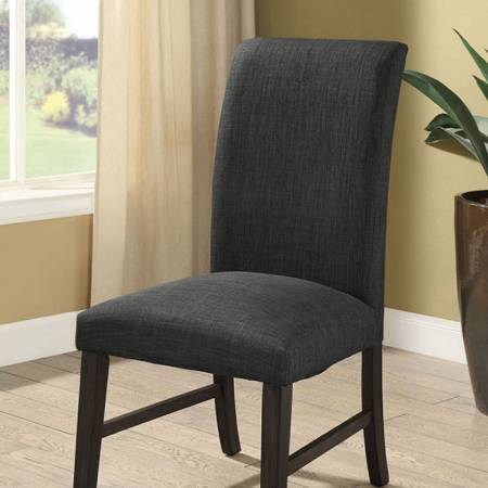 SIOBHAN II SIDE CHAIR Dark gray finish