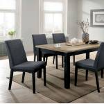 MARIAM DINING TABLE Wire-Brushed Oak & Black finish