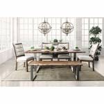 MANDY 6PC SETS DINING TABLE Antique Mango finish