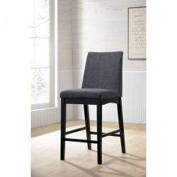 MARIAM COUNTER HT. CHAIR Wire-Brushed Oak & Black finish
