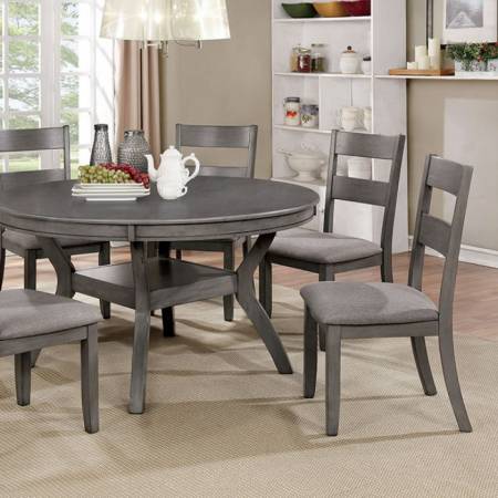 JUNIPER ROUND DINING TABLE Gray finish