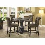 NERISSA 5PC SETS ROUND COUNTER HT. TABLE Antique Black, Gray