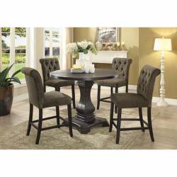 NERISSA 5PC SETS ROUND COUNTER HT. TABLE Antique Black, Gray
