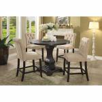 NERISSA 5PC SETS ROUND COUNTER HT. TABLE Antique black finish