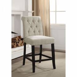 IZZY COUNTER HT. CHAIR Antique black & ivory finish