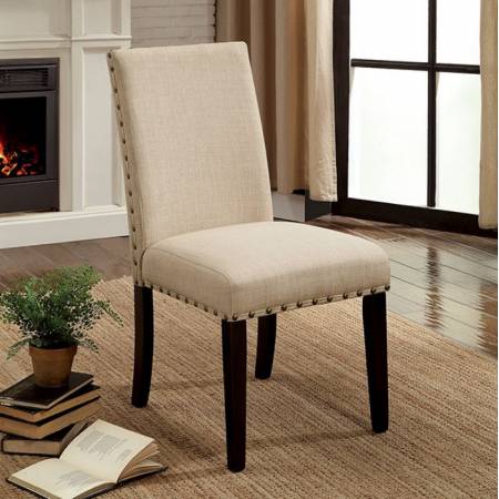 KAITLIN SIDE CHAIR Light Walnut finish