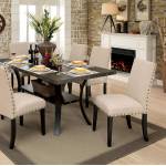 KAITLIN DINING TABLE Light Walnut finish