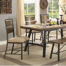 MARYBETH DINING TABLE Weathered Gray finish