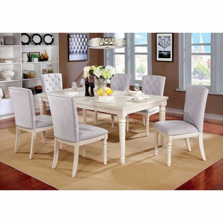 NEMBUS 7PC SETS DINING TABLE White finish