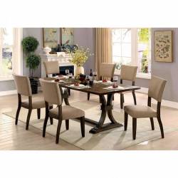 GOMEISA 7PC SETS DINING TABLE Rustic Oak