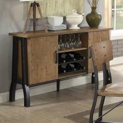 KIRSTIN SERVER Rustic Oak finish