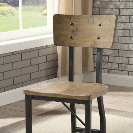 KIRSTIN SIDE CHAIR Rustic Oak finish