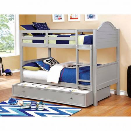 DENISE TWIN/TWIN BUNK BED Gray finish