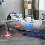 ORBITER FULL BED Silver and black powder coating