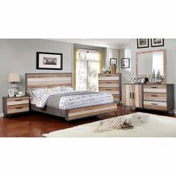 HASSELT 4PC SETS QUEEN BED Gray & Multiple finish