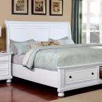 CASTOR E.KING BED White finish