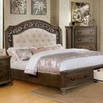 PERSEPHONE 4PC SETS QUEEN BED Rustic Natural Tone Finish.