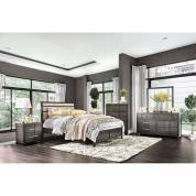 BERENICE 4PC SETS QUEEN BED Gray