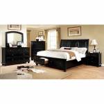 CASTOR 4PC SETS CAL.KING BED Black finish