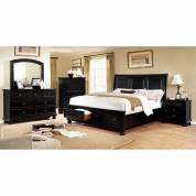 CASTOR 4PC SETS E.KING BED Black finish