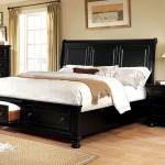 CASTOR E.KING BED Black finish