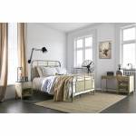 HALDUS FULL BED Distresses Ivory finish