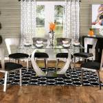 NOVA DINING TABLE Silver/Black